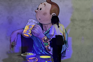 当荧光墙绘点亮成都酒吧的夜