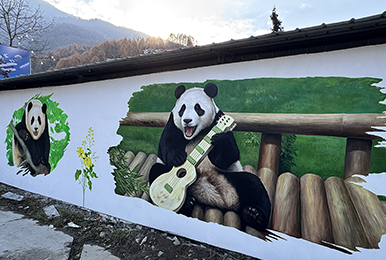 福宝墙绘完成了，这面墙专门留给爱福宝的人